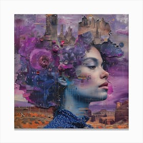 'The Girl In Purple' Canvas Print