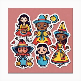 Children In Costumes Canvas Print