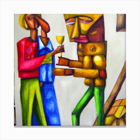 An Cubism Poor People Canvas Print