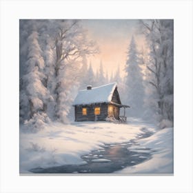 Cabin In The Woods Canvas Print