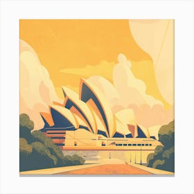 A Sydney Opera House In Sydney Lofi Illustration 1720432824 4 Canvas Print