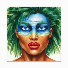 'Green Hair' Canvas Print