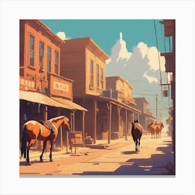 Western Town 5 Canvas Print