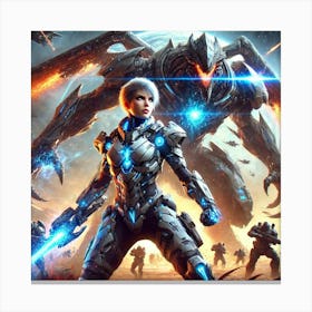 Nova Icarus Warrior Instincts Sci Fi Canvas Print