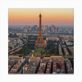 Paris Eiffel Tower 4 Canvas Print