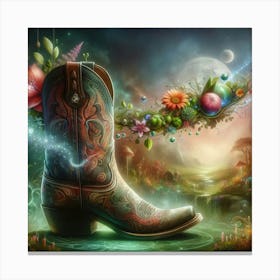 Cowboy Boot Canvas Print