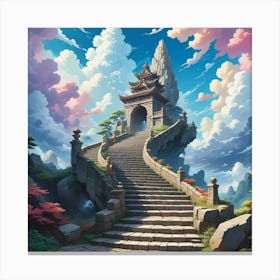 Chinese Stairway Canvas Print