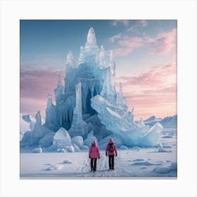 Arctic Expedition With Ice Sculptures Canvas Print