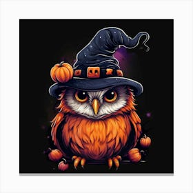 Halloween Owl 16 Canvas Print