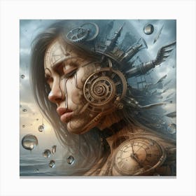 Clockwork Girl Canvas Print