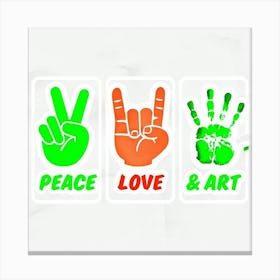 Peace Love Art Canvas Print