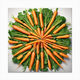 Frame Created From Carrots And Nothing In Center Ultra Hd Realistic Vivid Colors Highly Detailed (2) Canvas Print