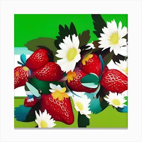 Strawberry And Blossom Canvas Print