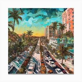 Miami Cityscape 1 Canvas Print