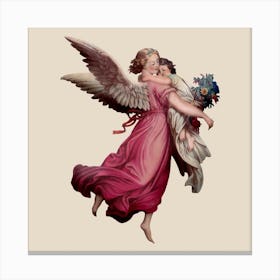 Angel Holding A Child Canvas Print