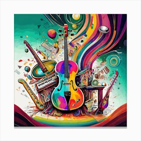 Colorful Music Canvas Print