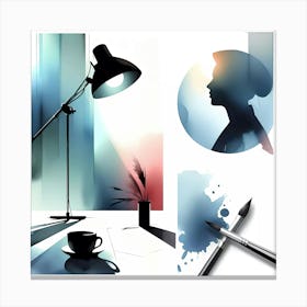 Silhouette Of A Woman 4 Canvas Print