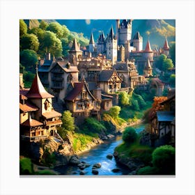 Fairytale Village Canvas Print