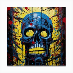 Blue Skull 3 Canvas Print