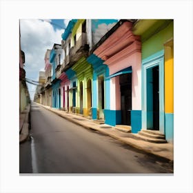 Street In Cuba Canvas Print