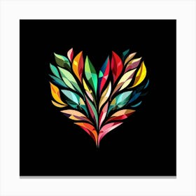 Heart Of Leaves Canvas Print