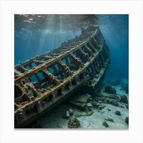 Wreck Of A Ship Canvas Print