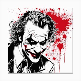 The Joker Portrait Ink Painting (12) Canvas Print