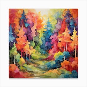 Colorful Forest Canvas Print