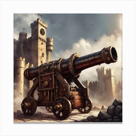 Bombard Canon Siege Canvas Print