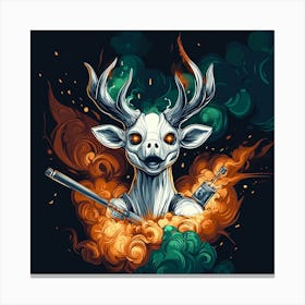 Deer Head Canvas Print