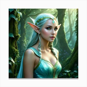Elf Human Fantasy Face Magical Character Enchantment Mythical Folklore Pointed Ears Enigma (12) Canvas Print
