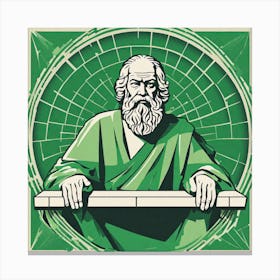 Socrates vector art Canvas Print