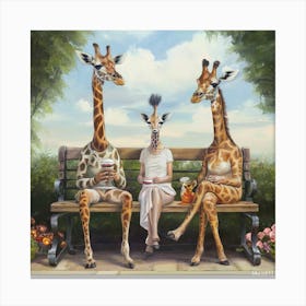 Giraffes 3 Canvas Print