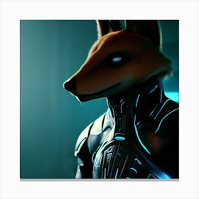 Futuristic Fox 1 Canvas Print