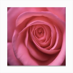 Close Up Of A Pink Rose Canvas Print