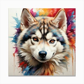 Husky Painting 2 Canvas Print