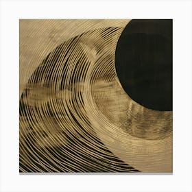 Gold And Black Swirls 2 Canvas Print