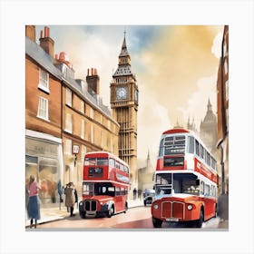 An Illustration Of England London Canvas Print