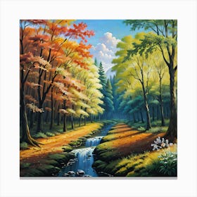 Autumn In The Forest 1 Canvas Print