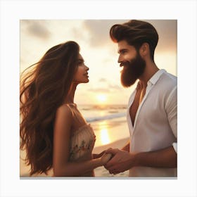 Beard Stock Videos & Royalty-Free Footage Canvas Print