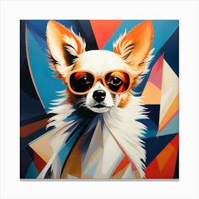 Abstract modernist chihuahua dog Canvas Print