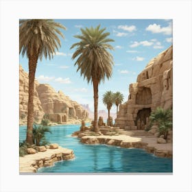 Egyptian Landscape Canvas Print