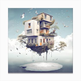 House In The Sky Canvas Print