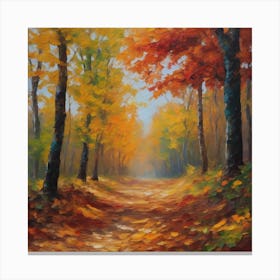 Autumn Path Canvas Print