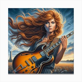 Woman With A Guitar Canvas Print