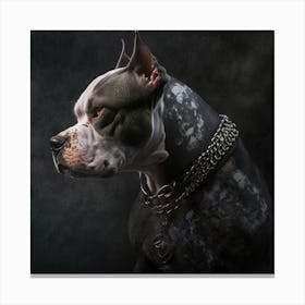 Pit Bull Dog Portrait 1 Canvas Print