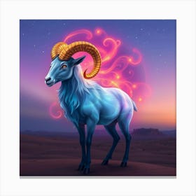 Ram In The Desert 8 Canvas Print