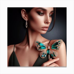 Emerald Butterfly 2 Canvas Print