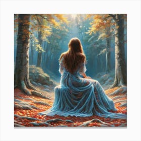 Girl In The Woods 1 Canvas Print