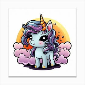 Cute Unicorn 373 Canvas Print